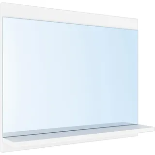 [en.casa] Spiegel, Badezimmerspiegel Krildihana mit Ablage 60 x 50 x 12 cm Weiß