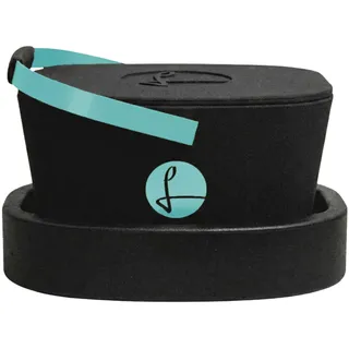 LIEBLINGSKORB Edge Black Türkis - inkl. Deckel, Einlegeboden und Transportring - ultraleichter, kippsicherer & formstabiler Einkaufskorb - Made in Germany - thermoisolierend & abwaschbar