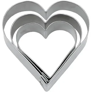 Städter Staedtler Städter Terrassen- Ausstecher Herz glatt 3-teilig 4/5 / 6 cm Edelstahl