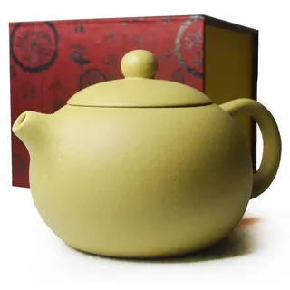 Omgoods – Chinesischer Teekanne aus Zisha-Ton, 220 ml, mit Kugelfilter und Teesieb