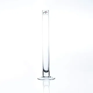 Sandra Rich Reagenzglas, Glasvase SOLIFLEUR mit Fuss H. 30cm D. 3cm rund klar