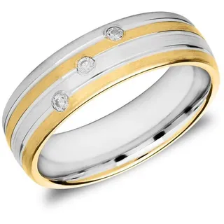 Vivo Silberring Unique Damenring aus teilvergoldetem 925er Silber mit Zirkonia 48 (15.3)