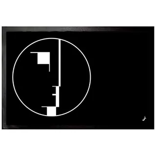 1art1 Oskar Schlemmer Staatliches Bauhaus, Logo, 1922 Fußmatte Dekomatte Innenbereich | Design Türmatte 60x40 cm