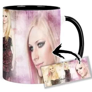 Avril Lavigne A Tasse Innen & Henkel Schwarz Keramikbecher Mug