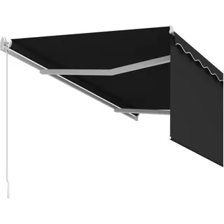 vidaXL Einziehbar Gelenkarmmarkise 300 x 250 cm anthrazit inkl. Volant 3069259