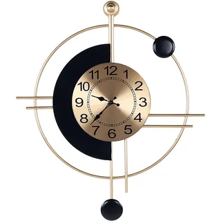 Beliani Wanduhr ALLOGNY 59 cm 59x67x1 Gold/Schwarz