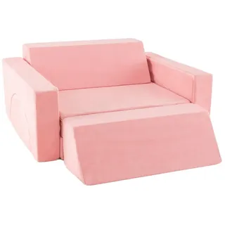 KOMFOTTEU Kindersessel, Kindersofa mit abnehmbarem Bezug, für Kinder ab 12 Monaten rosa