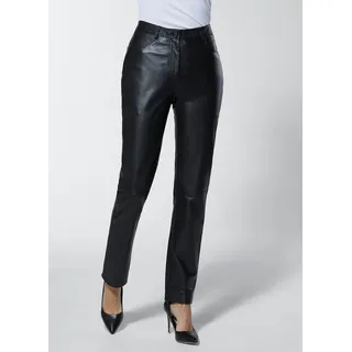 creation L Jerseyhose Lammnappa-Lederhose leicht vertieft schwarz 42