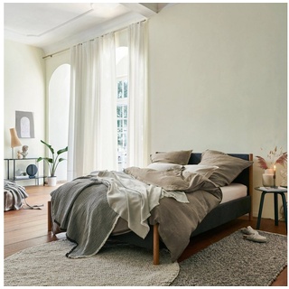 Bettbezug Bellvis Bettdeckenbezug aus 100% Leinen - 155x200 cm, Olivgrün, Urbanara (1 St), Schlicht & sanft strukturiert, mit Perlmuttknöpfen, aus reinem Leinen grün
