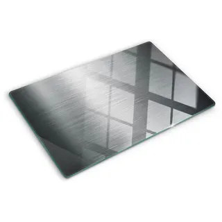Tulup Spritzschutz Herdabdeckplatte 80x52 cm Silber