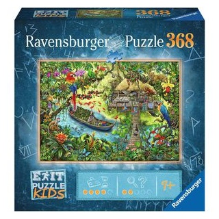 Ravensburger Puzzle 12924, Die Dschungelexpedition, EXIT Puzzle Kids, ab 9 Jahre, 368 Teile