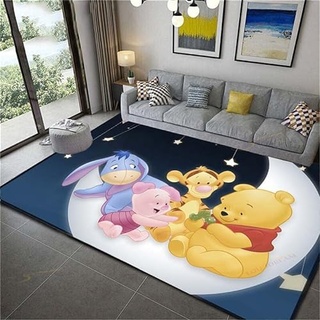 TONATO 3D -Gedruckter Cartoon Winnie der Pooh Teppich Home Decor Schlafzimmer Teppich Babyspiel Krabbelteppich für Wohnzimmer,160 * 200cm