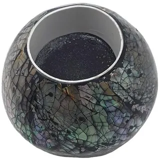 VIE Teelicht, Schwarz, 6 cm, UK-VN1611-CAPIZ-RND-TLIGHT-6CM