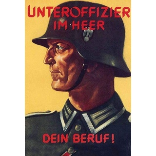 Schatzmix Wehrmacht Unteroffizier Im Heer Wand Retro Eisen Poster Malerei Plaque Blech Vintage Blechschild, 20x30 cm