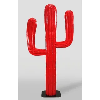 Casa Padrino XXL Deko Kaktus Rot / Schwarz H. 180 cm