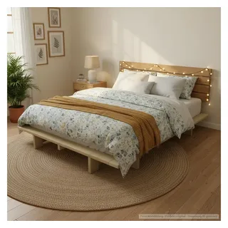 TUGA-Holztech Massivholzbett Holzbett Japanbett Naturholzbett 140x200 Fichte Doppelbett Massivholz, Größen B=80 90 100 120 140 160 180 200cm L=200 220cm Fichte, Zirbe 140 cm x 200 cm