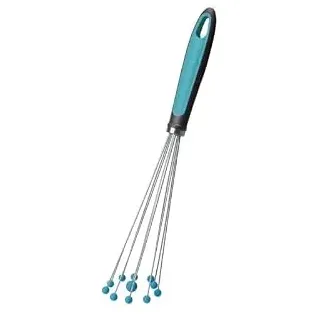 Kochblume Kugelschneebesen & Tellerbesen 2er Set | Kugeln aus Premium-Silikon & BPA frei| Hitzebeständige Silikonkugeln | Schonend zur Oberfläche | Farbe: türkis