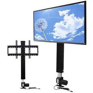 Motorisierter TV-Lift Elektrisch 26"-57" TV Hebesystem Motorisiert LCD Motorisiert TV Lift Halterung Fehrseher Lift mit Fernbedienung Höhenverstellbare Lift 900 mm, max. 80 kg, Schwarz
