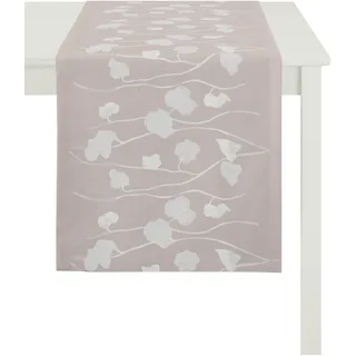APELT Herbstzeit, Jacquard, Herbstdeko, Herbst", rosa (rosé, grau), B:48cm L:140cm, Polyester, Viskose, Tischdecken