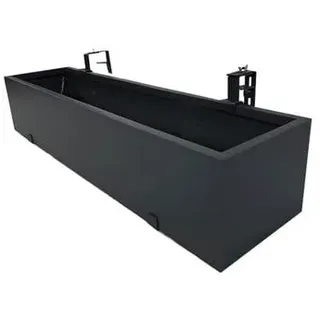 Eastwest Fiberglas-Balkonkasten Linea inkl. Halterung, Schwarz