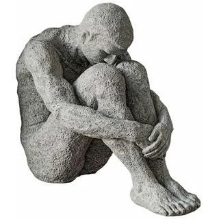 Loberon Figur Antony, antikgrau | Handbearbeiteter Kunststein, Hochwertiges Antik-Finish, Zeitlos schön