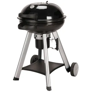 TAINO NEO Holzkohle-Kugelgrill mit klappbarem Deckel Kettle-Grill Ø 57cm Schwarz