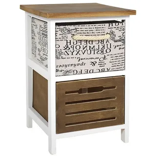 Kobolo Standregal 45 x 0 x 0 cm Braun/Weiß