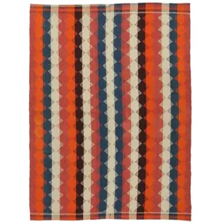 Nain Trading Orientteppich Kelim Fars Antik 152x198 Handgewebter Orientteppich / Perserteppich, rechteckig, Höhe: 5 mm rot|schwarz