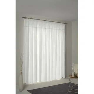 Vorhang WIRTH "Wiessee" Gr. 5, weiß, B:150cm H:245cm, Jacquard, Baumwolle, Leinen, Modal, Gardinen
