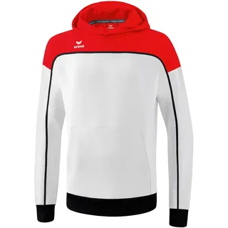 Erima Change Hoodie Kinder weiß/rot/schwarz 140