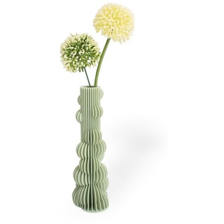 Shapes - Decorations Dekovase Bubble Two - Exclusive by Martin Žampach, Vase, 10 Farben, 3D-Druck (Einzelmodell, Vase mit Borosilikatglas zur Nutzung mit Wasser), Wasserdicht; Leichte Struktur innerhalb des Materials (Rillung) grün