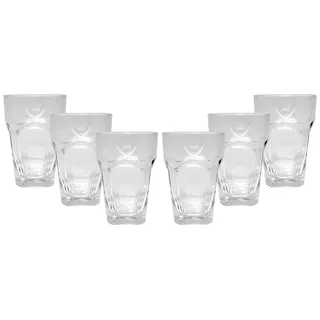 Three Sixty Vodka Longdrink Glas Gläserset - 6x Gläser 0,2 liter