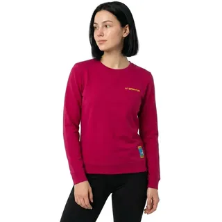 La Sportiva Climbing on the Moon Sweatshirt Fucsia/Giallo S