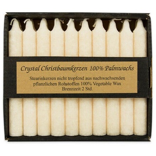 Kerzenfarm Hahn Ivory 20er Pack (110mm, 13mm) Weihnachtskerzen, Unparfümiert, Rußarm, Hell, Ruhig brennend