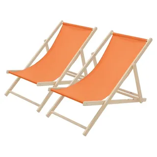 ECD Germany Sonnenliege 117 x 52 x 83 cm Orange