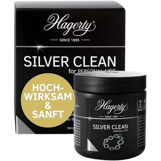 Hagerty Silver Clean Schmucktauchbad für Silberschmuck und versilbertem Schmuck 170ml I Effektiver Schmuckreiniger I Silberschmuck-Reinigungsbad für erneuerten Glanz I mit Korb