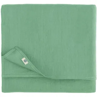 Linen & Cotton Tischdecke Stoff Tischtuch Tischwäsche Hygge 100% Leinen, Mint Grün (140 x 200 cm) Mitteldecke Klein Quadratisch für Home Küche Couchtisch Cafe