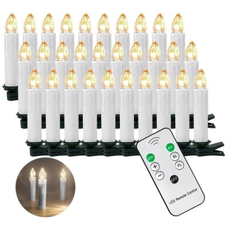 OZAVO LED-Christbaumkerzen 10-40set, Weihnachtskerzen Weihnachtsbaum Kerzen Weihnachtsbeleuchtung