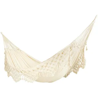 La Siesta Hängematte, Beige, Textil, Boho, 180x400 cm, Gartenmöbel, Hängematten
