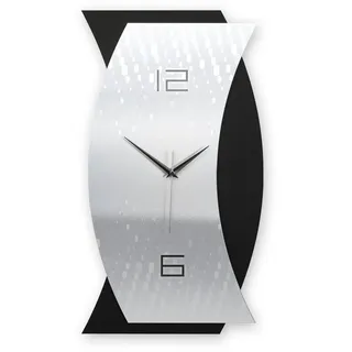 Kreative Feder Wanduhr 3D Designer-WANDUHR Silver Light (ohne Ticken; Funk- oder Quarzuhrwerk; elegant, außergewöhnlich, modern) silberfarben