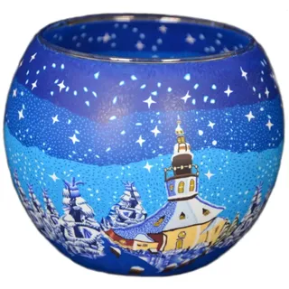Hellmann Versand Leuchtglas 588 Seiffen blau