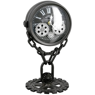 Casablanca - Uhr, Standuhr - doppelseitig - Chain- Silber/schwarz - Höhe 33 cm