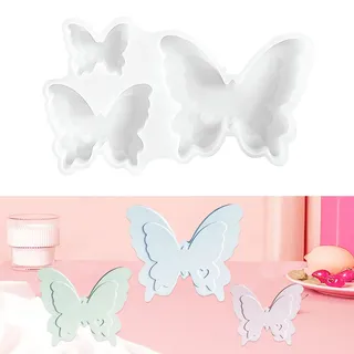 Silikonform Schmetterling, Kerzen Silikonformen Schmetterling, Schmetterling Gipsform zum Gießen, Epoxidharz Formen, 3D Silikonformen Verwendet für Kerzen,Duftsteine,Seife,Sojawachs und DIY Handwerk