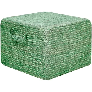Beliani Pouf Dhadar Stoff 45 x 30 x 45 cm Grün