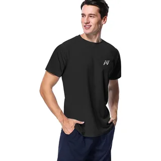 MeetHoo Rashguard Herren, UV Shirt Rash Vest UV-Schutz Schwimmshirt UPF 50+ Kurzarm für Surfen Schwimmen Running