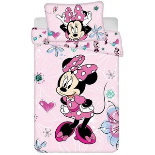 Jerry Fabrics Kinderbettwäsche Minnie Mouse Renforcé, 2 teilig bunt