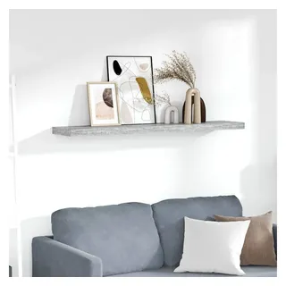 vidaXL Wandregal 120 x 23,5 x 3,8 cm Grau
