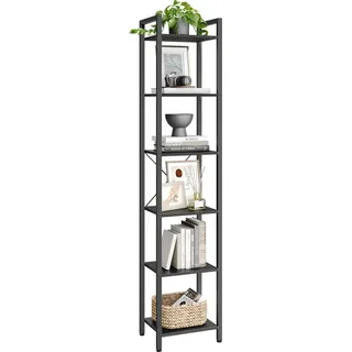 VASAGLE Bücherregal 6 Ebenen Stahl schwarz