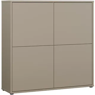 Forte Highboard 124,5 x 121,5 x 34,9 cm Taupe