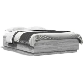 vidaXL Bettgestell 140 x 200 cm Grau